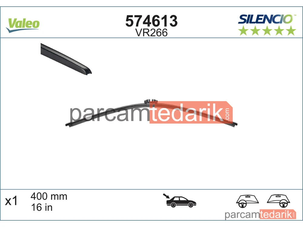 574613 | Silecek Süpürgesi Arka (400 mm) — Audi A6 C7, Audi A4 B8, Mercedes-Benz Vito Tourer